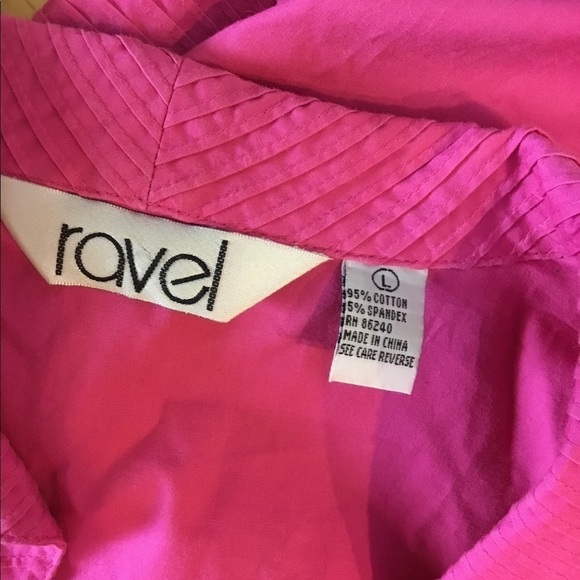 Ravel Large brighter pink cut out neckline long sleeve button down - Picture 12 of 14